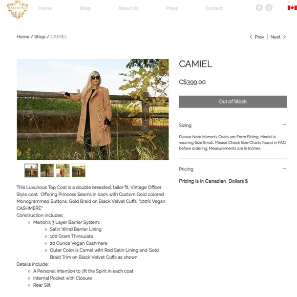 NWT - Manon Camiel Top Coat - Picture 5 of 5